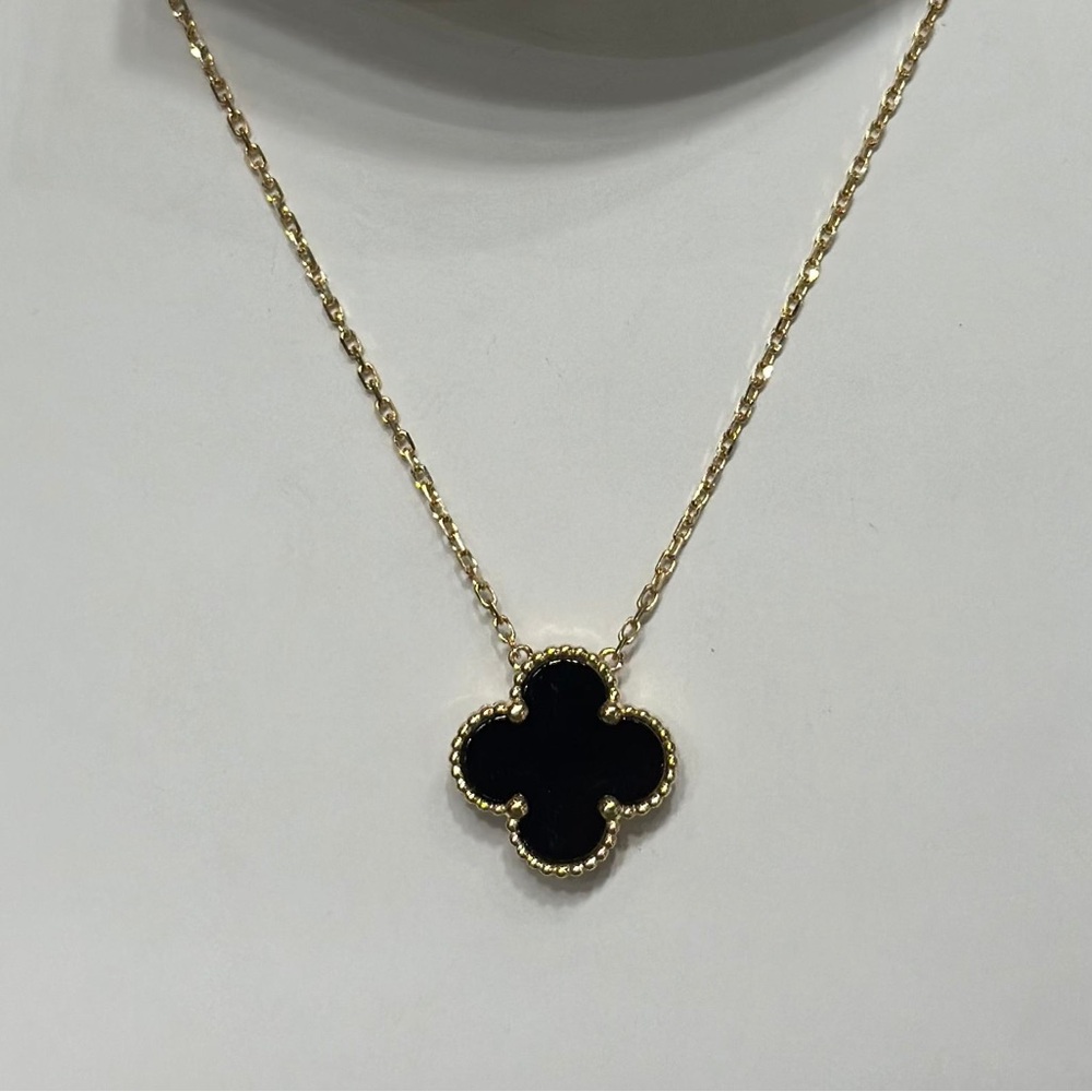 Black Clover Pendant Necklace Alhambra Inspired